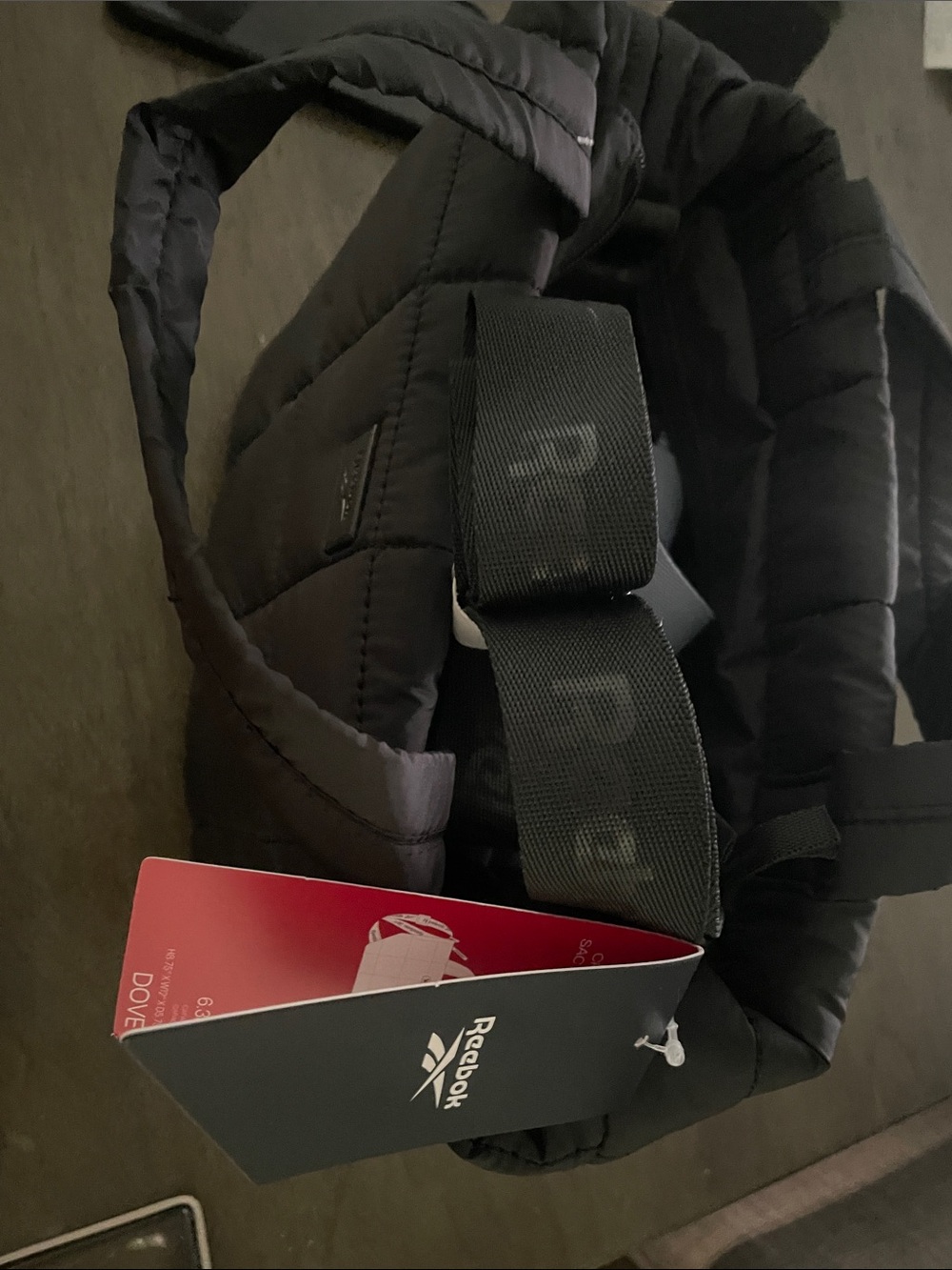 Reebok Black Quilted Strap Crossbody Bag